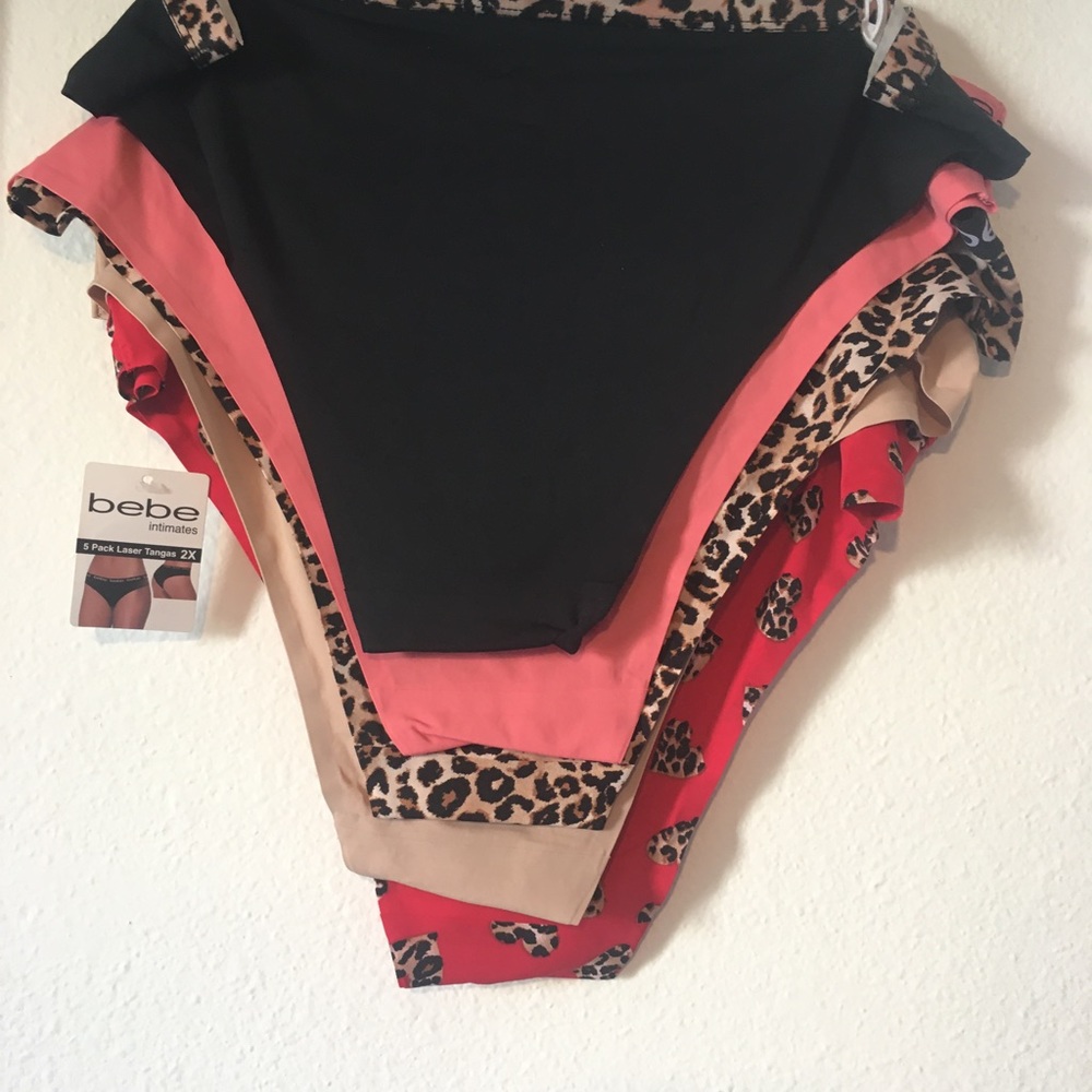 Five Pair Bebe Laser Tanga Panties. Tag Free. Size 2X NWT. - Picture 2 of 2